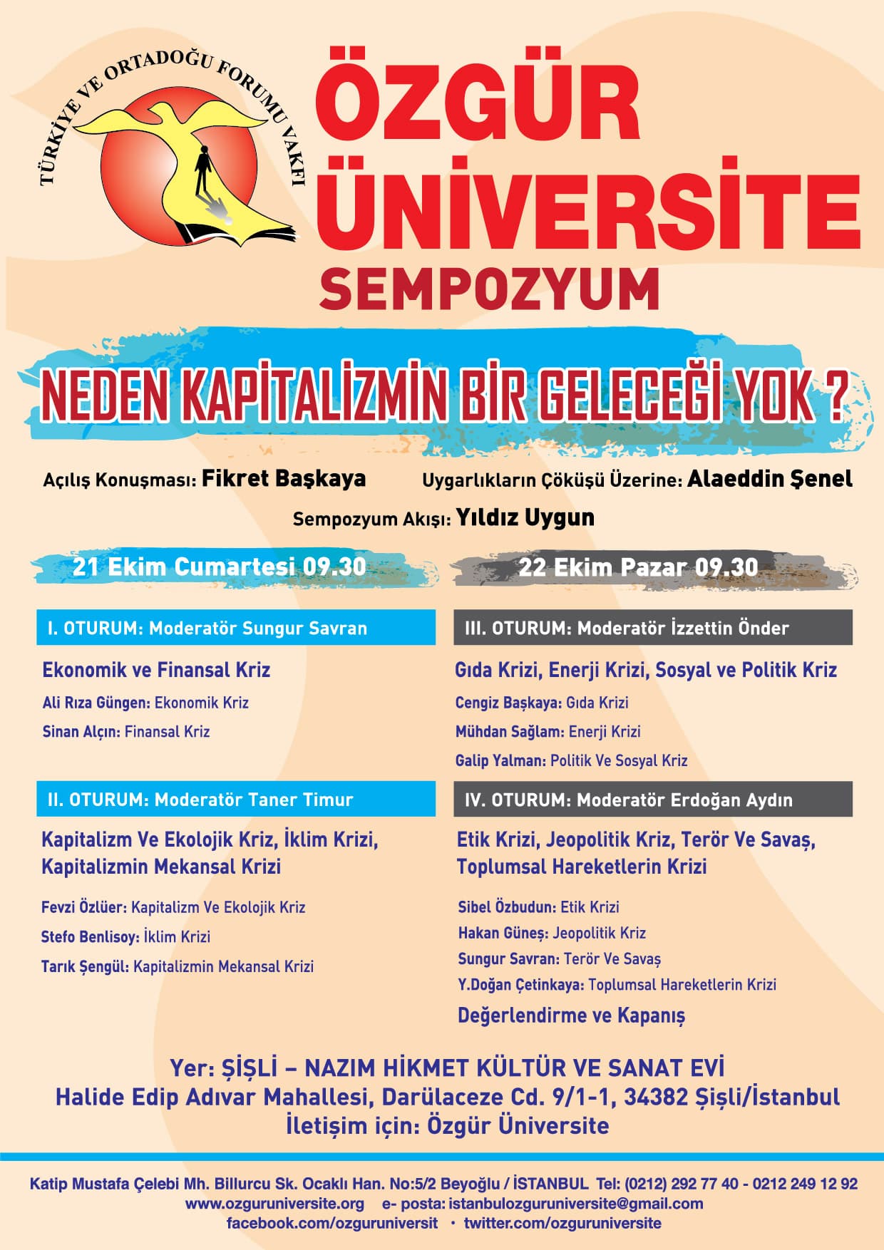 2017 Güz Dönemine Sempozyumla Başlıyoruz- NEDEN KAPİTALİZMİN BİR GELECEĞİ YOK?