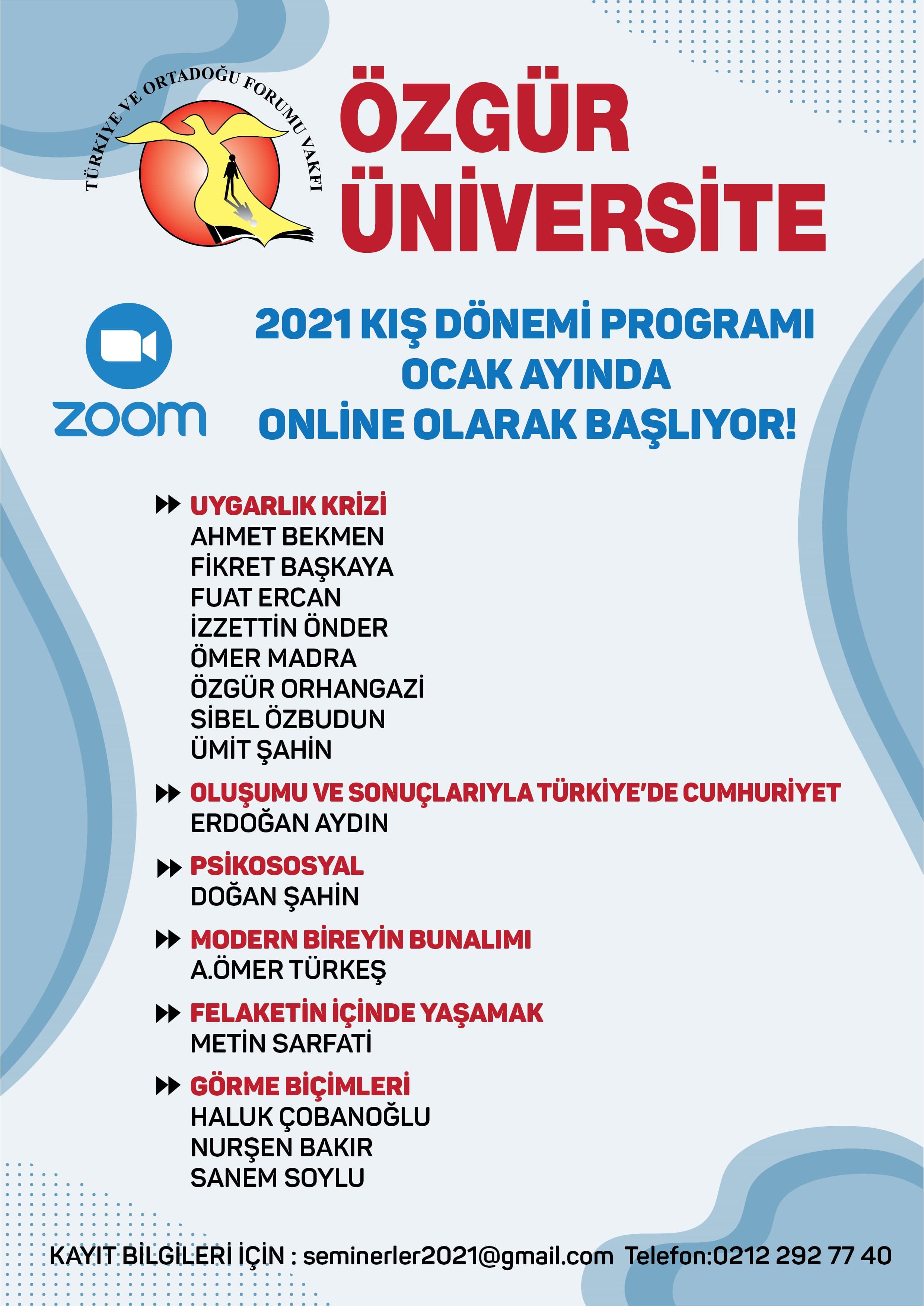ÖZGÜR ÜNİVERSİTE KIŞ DÖNEMİ ONLİNE BAŞLIYOR