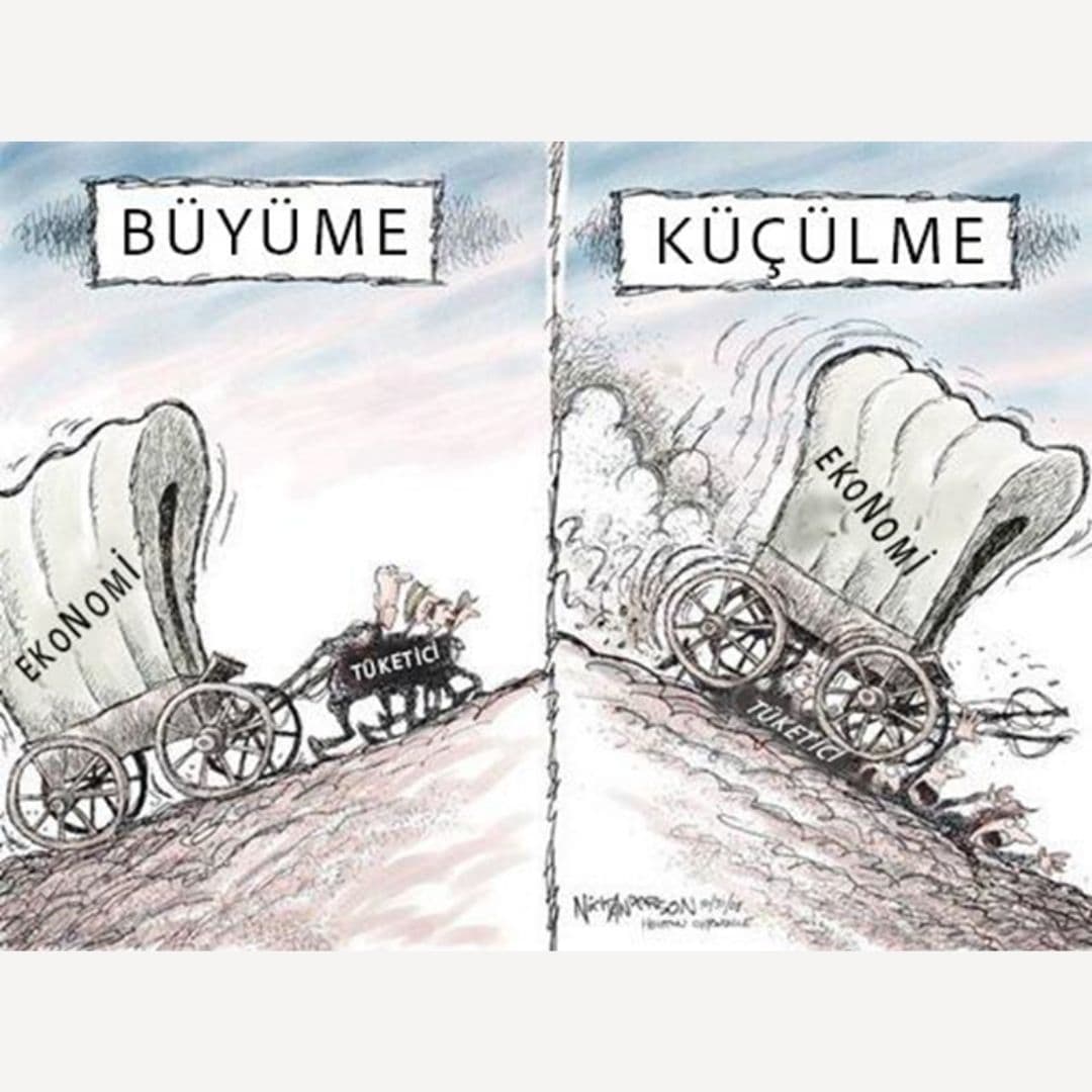 Tüketimle büyüyen ekonomi tüketiciyi ezerek küçülür
