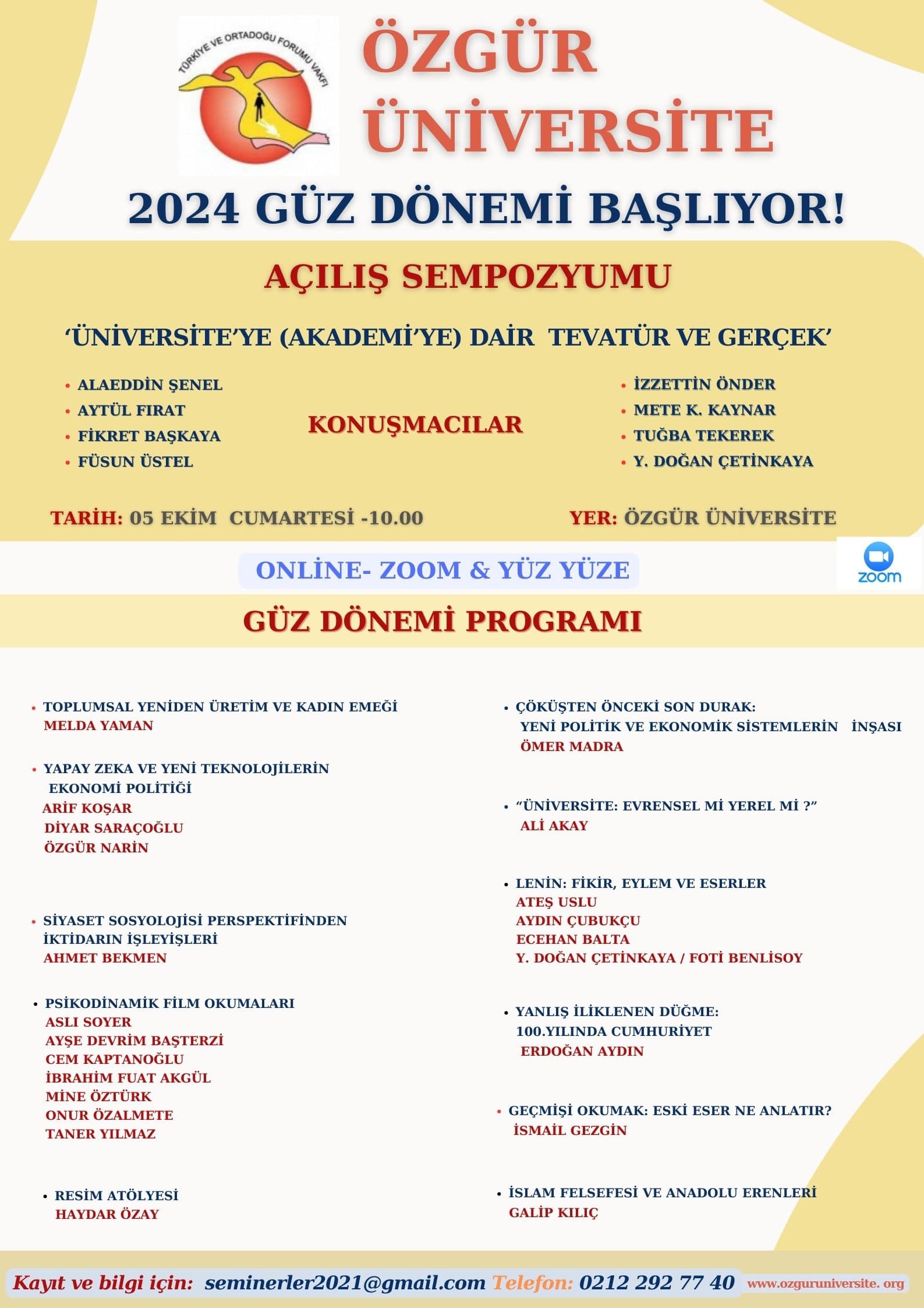 2024 güz dönemi başlıyor!